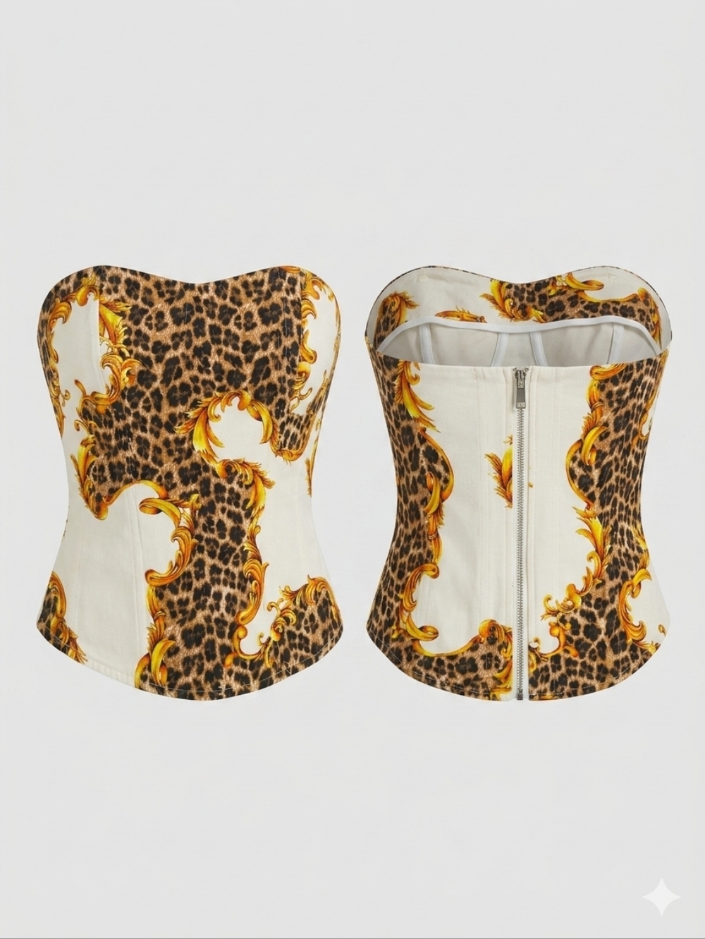 Msrp: $235. Miaou x Urban Outfitters Baroque Leopard Campbell Corset. Size M